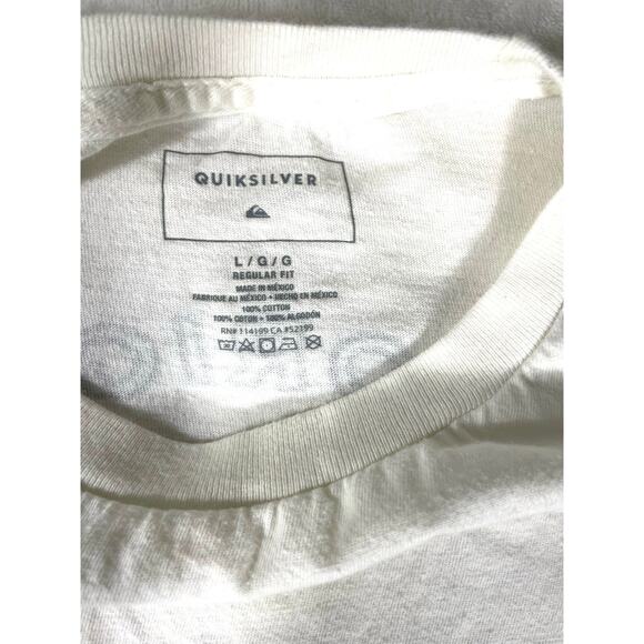Quiksilver Surf Company Tee White Large Surf Shirt - Picture 7 of 7
